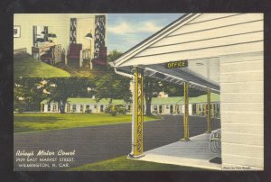 WILMINGTON NORTH CAROLINA RILEY'S MOTOR COUT LINEN ADVERTISING POSTCARD