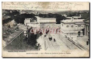 Old Postcard Montpellier Arc Courthouse Garden and Peyrou