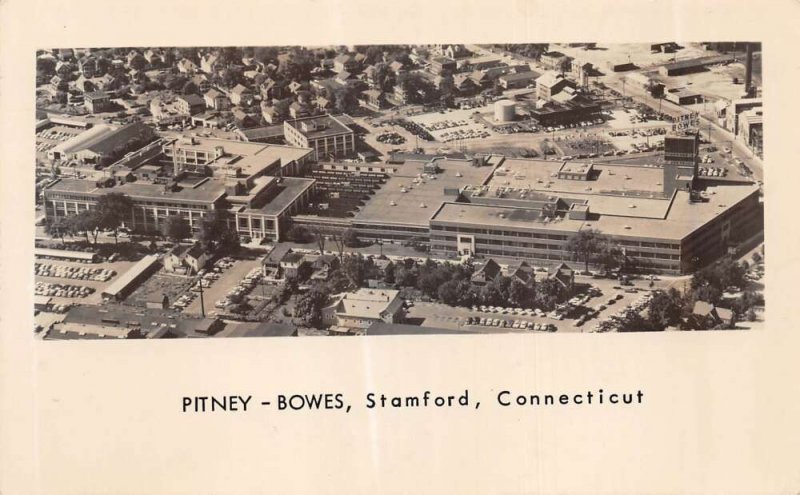 Stamford Connecticut Pitney Bowes Aerial View Real Photo Postcard AA68553