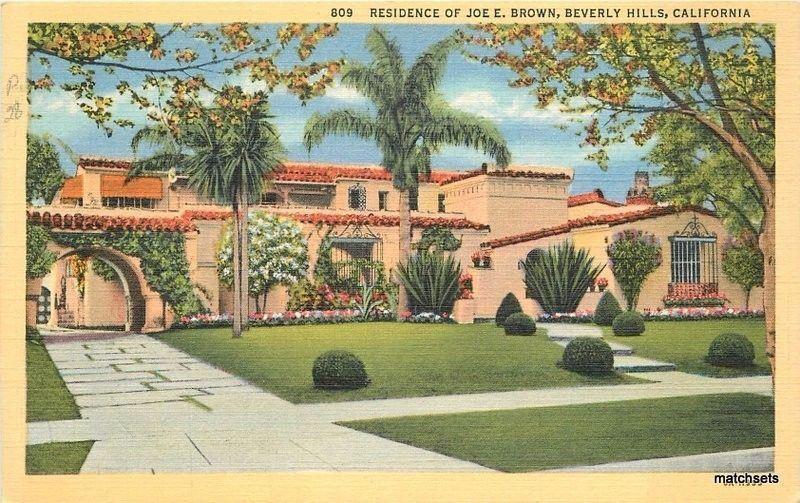 1940s Movie Actor Joe Brown Residence Beverly Hills California Teich 2211