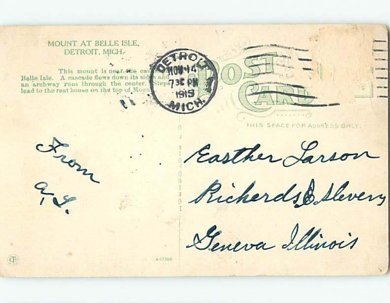 Divided-Back BELLE ISLE Detroit Michigan MI HM7187