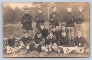 DC1/ Cleveland Ohio? RPPC Postcard c10 Pennant Football Team High School 157