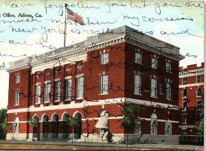1910 ATHENS GEORGIA POST OFFICE BUILDING EARLY POSTCARD 44-51