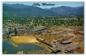 c1960's St. Regis Paper Co. Aerial View Libby Montana MT Vintage Postcard