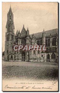 Old Postcard Senlis Facade of the Cathedral