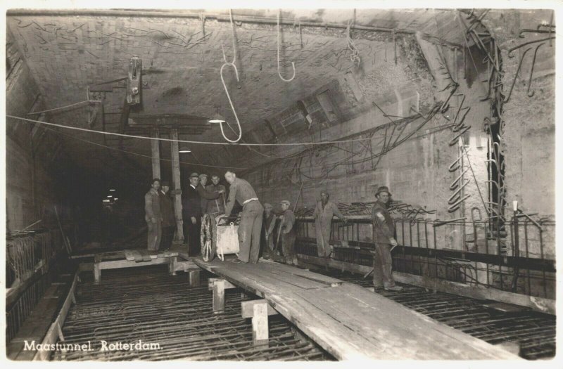 Netherlands Rotterdam Maastunnel Vintage RPPC 03.79 