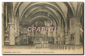 Old Postcard Zion M and M inside the Church