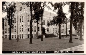 Real Photo Postcard Juneau County Court House in Mauston, Wisconsin