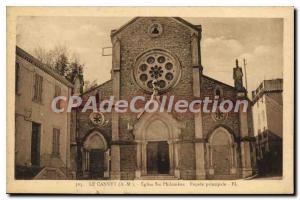 Postcard Le Cannet Old Church St. Philomene main Facade