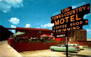 Texaco Fort Worth The Town and Country Motel 1958