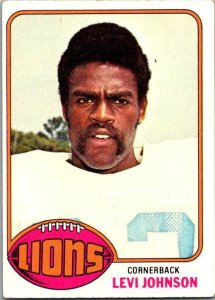 1976 Topps Football Card Levi Johnson Detroit Lions sk4627