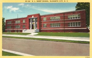 Vintage Postcard S.L. Sheep School On Pasquotank Elizabeth City North Carolina