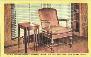 Roosevelt's Chair Little White House Warm Springs GA Vtg Standard View Card 