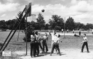 Milford Indiana Camp Mack Basketball Real Photo Postcard AA57463