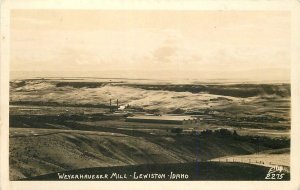 Postcard Idaho Lewiston Weyerhaeuser Mill 1940s Lumber logging Ellisl 23-1224