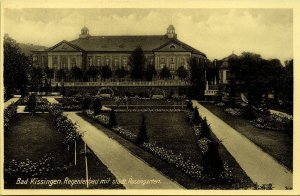 RPPC Regenter Building, Rose Garden Bad Kissingen Germany Real Photo Postcard