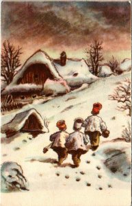 # Children Snow Scene