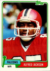 1981 Topps Football Card Alfred Jackson Atlanta Falcons sk10252