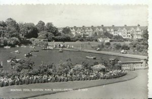 Sussex Postcard - Boating Pool - Egerton Park - Bexhill-On-Sea - Ref 7365A