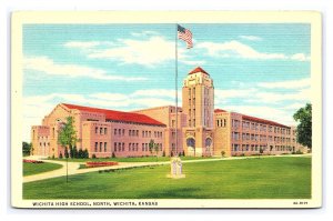 Postcard Wichita High School North Wichita Kansas