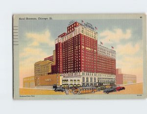 Postcard Hotel Sherman, Chicago, Illinois