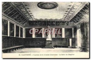Old Postcard Dauphine Convent of the Grande Chartreuse Chapter Room