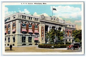 Winnipeg Manitoba Canada Postcard Canadian Pacific Railway Station c1920's