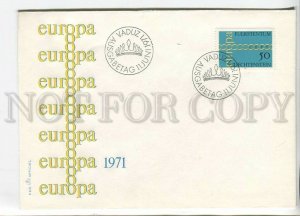 445947 Liechtenstein 1971 year FDC Europa CEPT