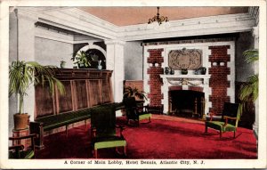 Postcard Corner of Main Lobby at Hotel Dennis in Atlantic City, New Jersey