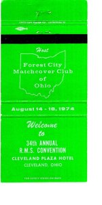 Forest City Matchbook Cover Club, Ohio, 1974 RMS Convention, Cleveland