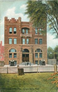 Postcard 1907 Pennsylvania Wilkesbarre Grand Army Hall Military 23-11233