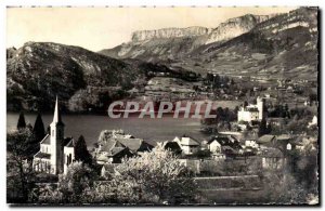 Old Postcard Lake Annecy the quaint town of Duingt with basically the Parmelan