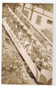 Manitou Incline Railroad Car View Colorado 1946c RPPC real photo postcard