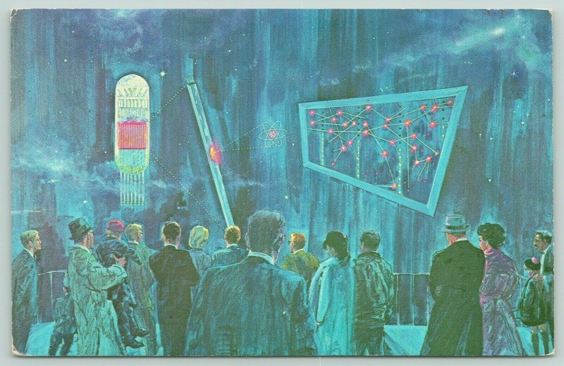 Nine Mile Point NY~Nuclear Power Process Center~Fission Room~Atoms~Artist 1973 