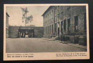 Mint Poland Postcard RPPC Concentration Camp Auschwitz Executions Court 