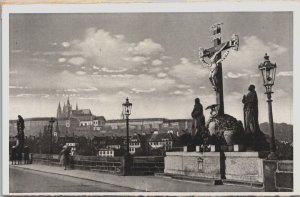 Czech Republic Praha Prague The Cross with Hebrew Letters Vintage Postcard C203