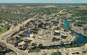 Maryland Salisbury Greetings Aerial View Looking Northeast Showing Business D...