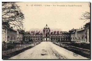 Old Postcard Le Vesinet Asylum overview and Main Facade