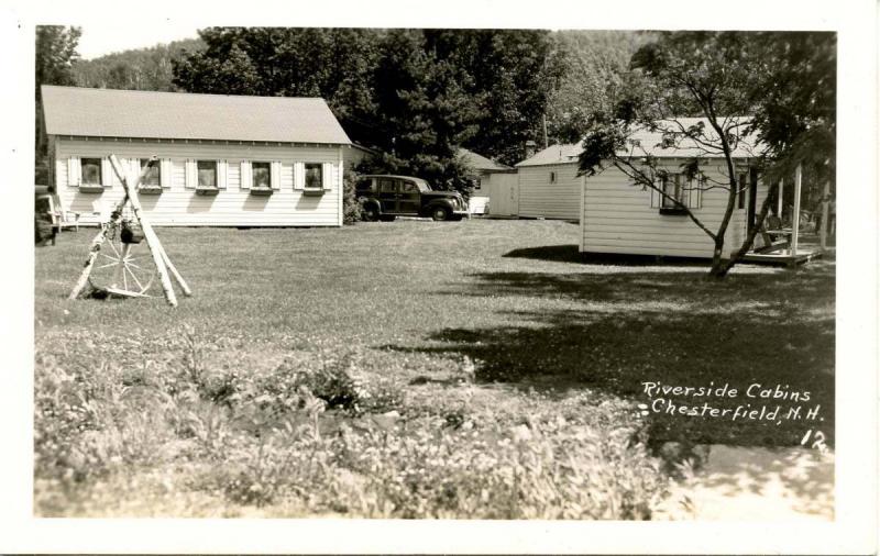 NH - Chesterfield. Riverside Cabins - RPPC