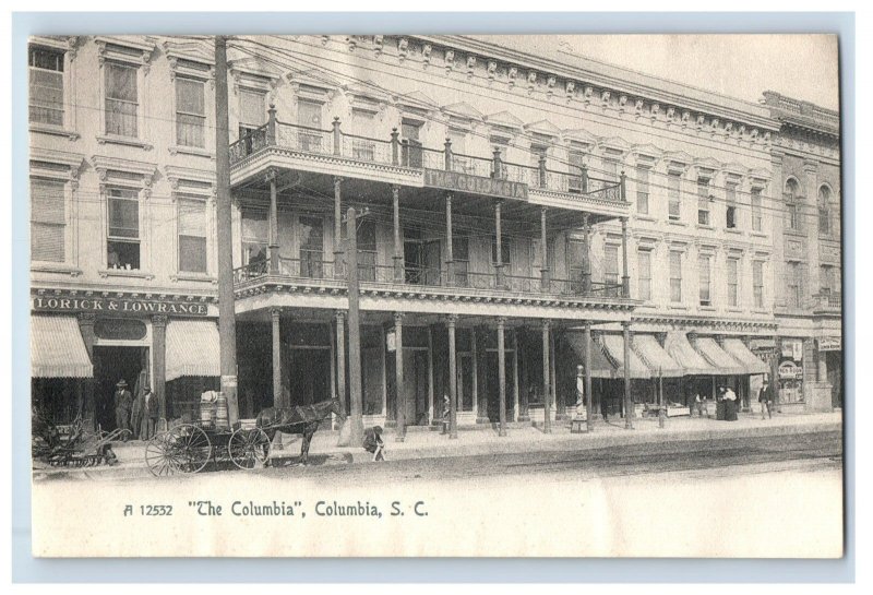 1910 The Colombia Hotel Delivery Wagon S.C. Postcard P30E