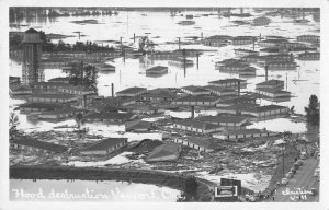 Vanport Oregon Flood Disaster Birds Eye View Real Photo Postcard AA51414