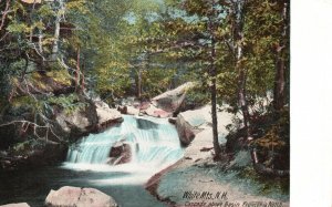 White Mountains New Hampshire, 1937 Cascade Basin Franconia Notch, Postcard