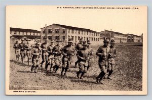 Soldiers Morning Exercises Army Cantonment Camp Dodge Des Moines Iowa IA WWI