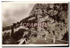 Old Postcard Menton Frontiere Francaise Bridge St Louis