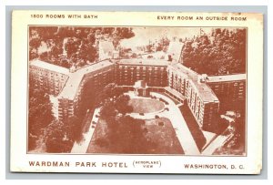 Vintage 1910's Advertising Postcard Aerial View Wardman Park Hotel Washington DC