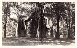 Jefferson Ohio Baptist Church Real Photo Antique Postcard J60398