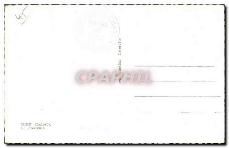 Old Postcard Gien (Loiret) The castle