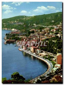 Postcard Modern French Riviera Villefranche sur Mer La Promenade and the harbor