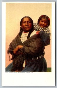 1905 Native American Mother With Child  Postcard