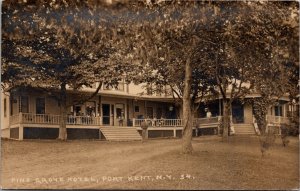 Real Photo Postcard Pine Grove Hotel in Port Kent, New York